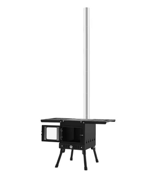 Opvouwbare Camping Houtkachel – Draagbare Outdoor Stove met Handschoenen voor Koken en Verwarmen