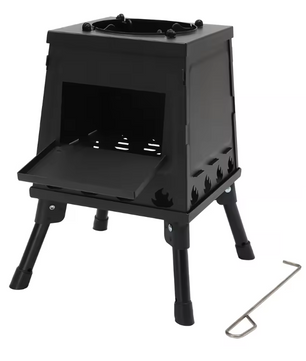Opvouwbare Camping Houtkachel – Draagbare Outdoor Stove met Handschoenen voor Koken en Verwarmen