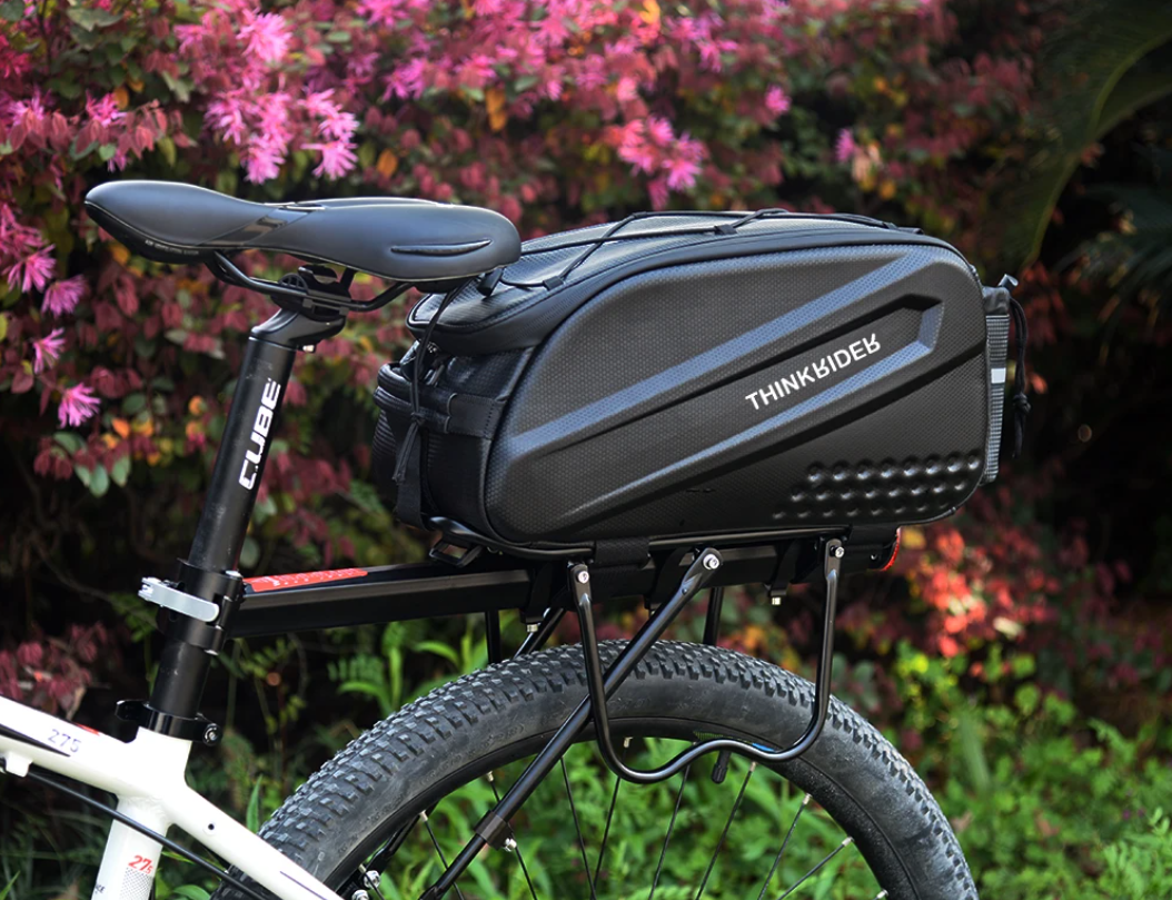 Fiets Bagagedrager Tas 14L – Harde Shell Fietstas Waterafstotend met Schouderband