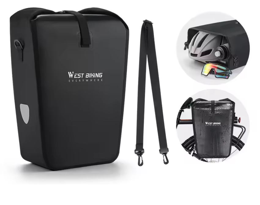 Waterdichte Fietstas 25L – Bagagedrager Zijtas met Grote Capaciteit en Reflectie