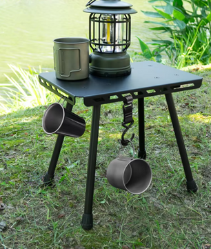 Opvouwbare Camping Kruk – Lichtgewicht Aluminium Outdoor Stoel met Opberglussen