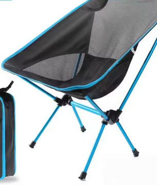 Ultralichte Opvouwbare Campingstoel – Aluminium Moon Chair met Mesh en Ergonomisch Design