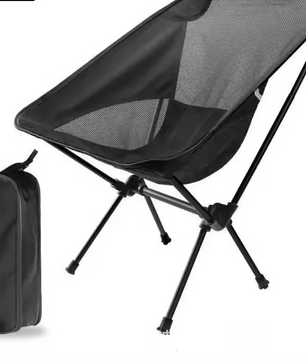 Ultralichte Opvouwbare Campingstoel – Aluminium Moon Chair met Mesh en Ergonomisch Design