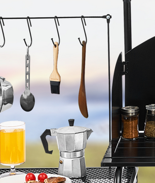Opvouwbare Camping Keukentafel – Aluminium Cook Station met Opbergkast en Windscherm