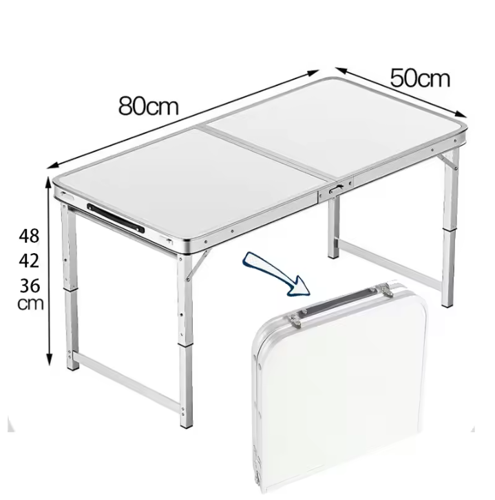 Opvouwbare Aluminium Campingtafel – Lichtgewicht Picknicktafel voor Tuin, Strand en Outdoor