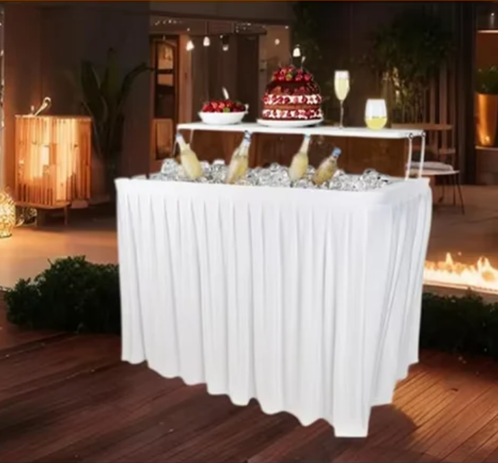 Opvouwbare Koeltafel voor Buiten – Inclusief IJsbak en Extra Opbergplank, Ideaal voor Tuin, Camping en Feesten