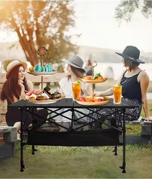 Opvouwbare Campingtafel – Lichtgewicht Aluminium Roltafel voor BBQ, Picknick en Outdoor