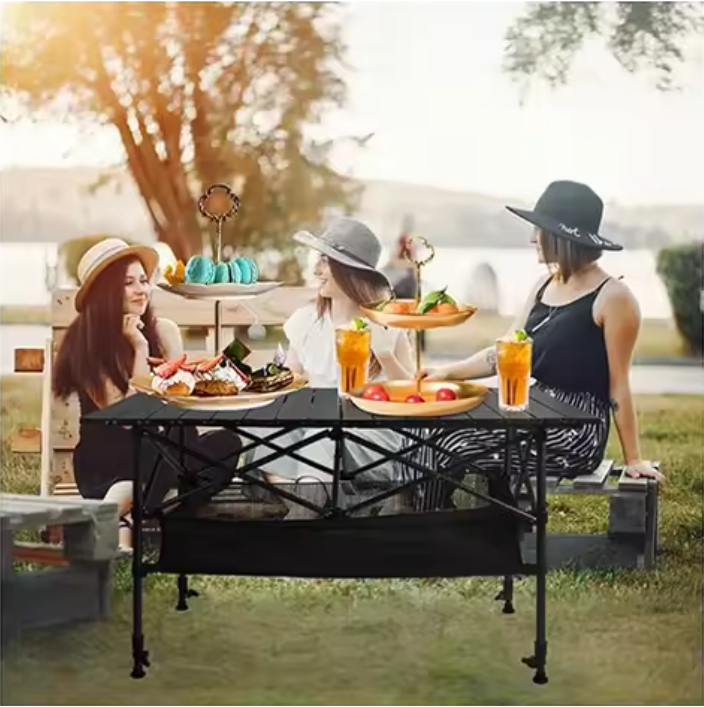 Opvouwbare Campingtafel – Lichtgewicht Aluminium Roltafel voor BBQ, Picknick en Outdoor
