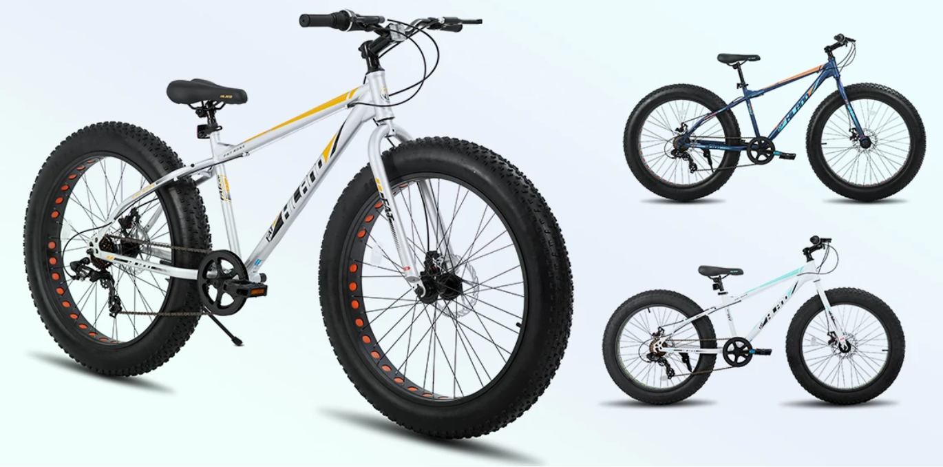 Kinder Fatbike 20 Inch – Mountainbike met Brede Banden, 7 Versnellingen en Schijfremmen