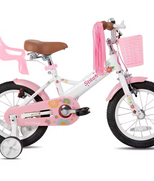 Kinderfiets met Poppenzitje en Accessoires – Meisjesfiets met Streamers, Vlag en Nummerplaat