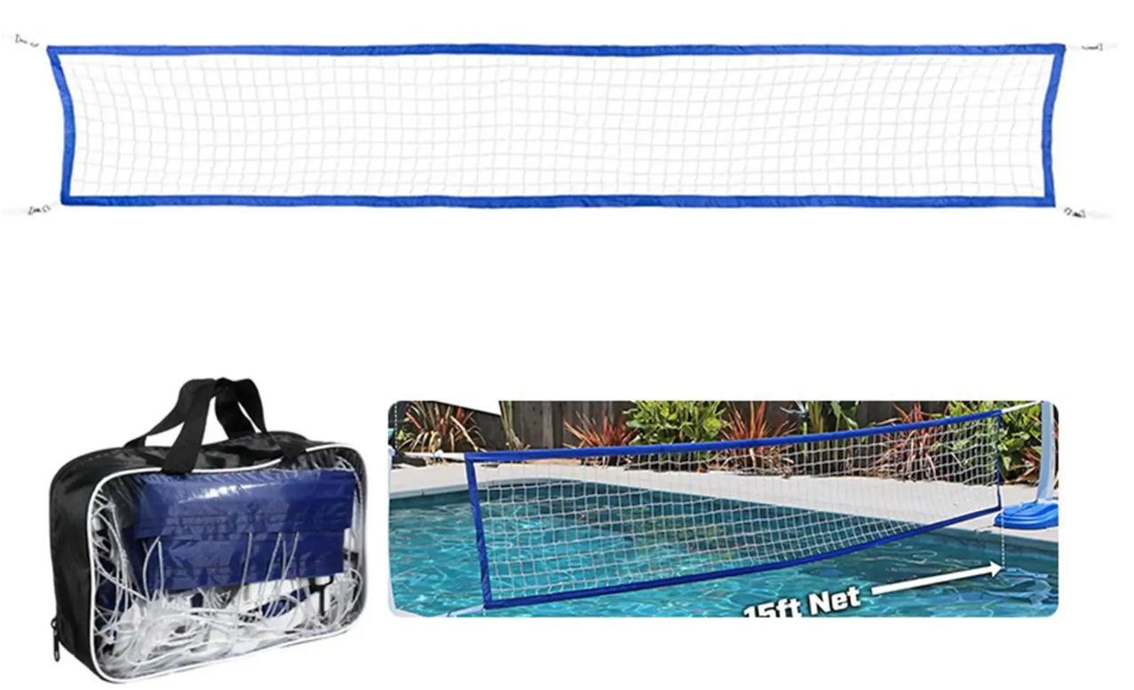 Draagbaar Volleybal Net – 450 cm Opvouwbaar Trainingsnet met Opbergtas