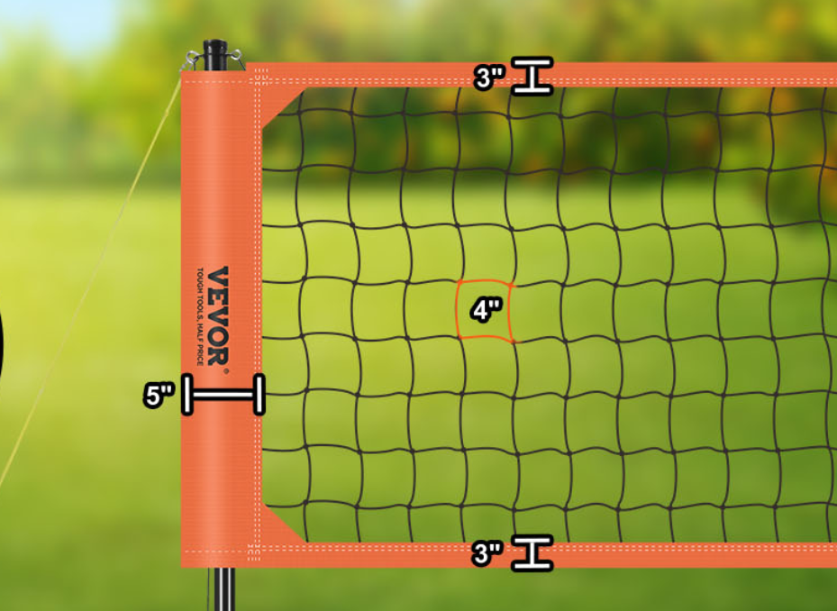 Complete Volleybal Net Set – Verstelbare Hoogte met Aluminium Palen en Draagtas