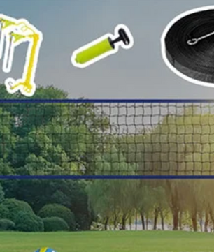 Complete Volleybal Net Set – Verstelbare Hoogte met Aluminium Palen en Draagtas