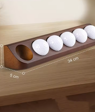 Houten Golfballen Display Rek – Wandmontage Opberger voor 6 Golfballen