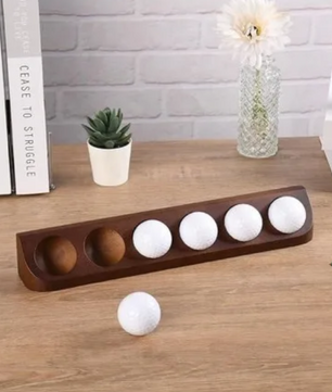 Houten Golfballen Display Rek – Wandmontage Opberger voor 6 Golfballen