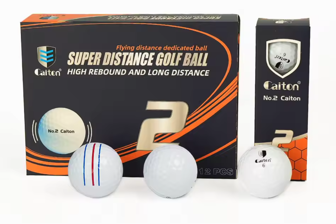 Set van 12 Golfballen – Lange Afstand en Rechte Vlucht, Dubbele Laag met Zacht Gevoel