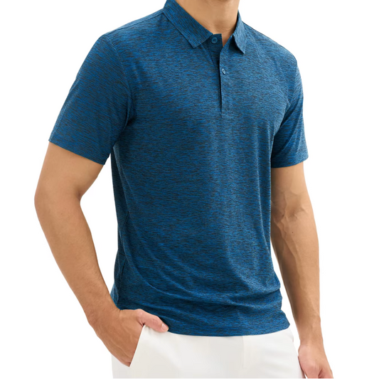 Heren Sport Polo Shirt – Sneldrogend & Ademend, Lichtgewicht Stretch Golfshirt voor Zomer en Vrije Tijd