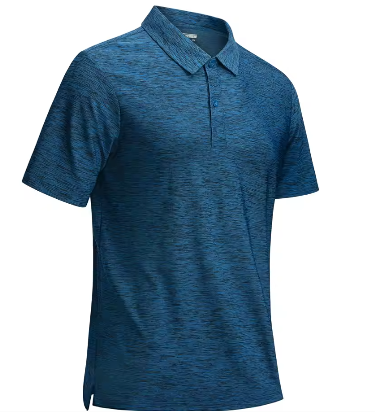 Heren Sport Polo Shirt – Sneldrogend & Ademend, Lichtgewicht Stretch Golfshirt voor Zomer en Vrije Tijd