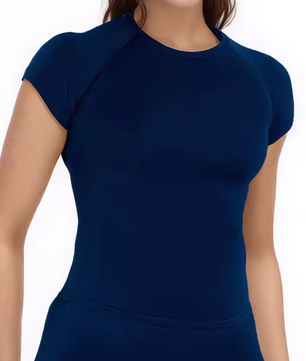 Dames Sport Shirt – Ademend Quick Dry Fitness Top met Korte Mouwen voor Yoga en Running