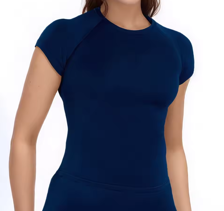 Dames Sport Shirt – Ademend Quick Dry Fitness Top met Korte Mouwen voor Yoga en Running