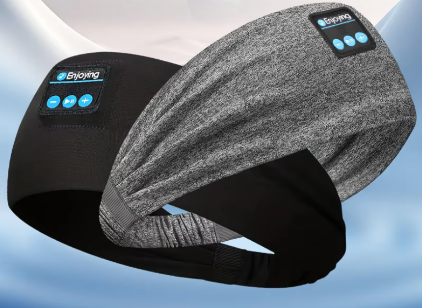 Bluetooth Sport Hoofdband met Oordopjes – Draadloze Muziek Headband voor Fitness en Slaap