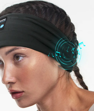 Bluetooth Sport Hoofdband met Oordopjes – Draadloze Muziek Headband voor Fitness en Slaap