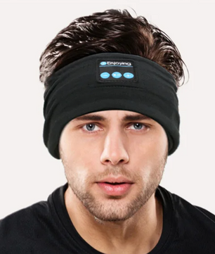 Bluetooth Sport Hoofdband met Oordopjes – Draadloze Muziek Headband voor Fitness en Slaap