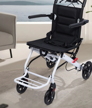 Opvouwbare Rolstoel – Lichtgewicht Transportstoel met Veiligheidsband en Comfortabel Design