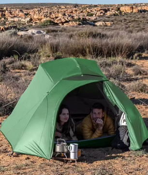 Ultralichte 3-Persoons Tent – Waterdichte Camping Tent met Grondzeil voor Hiking en Outdoor