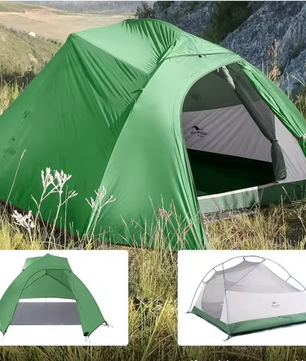 Ultralichte 3-Persoons Tent – Waterdichte Camping Tent met Grondzeil voor Hiking en Outdoor