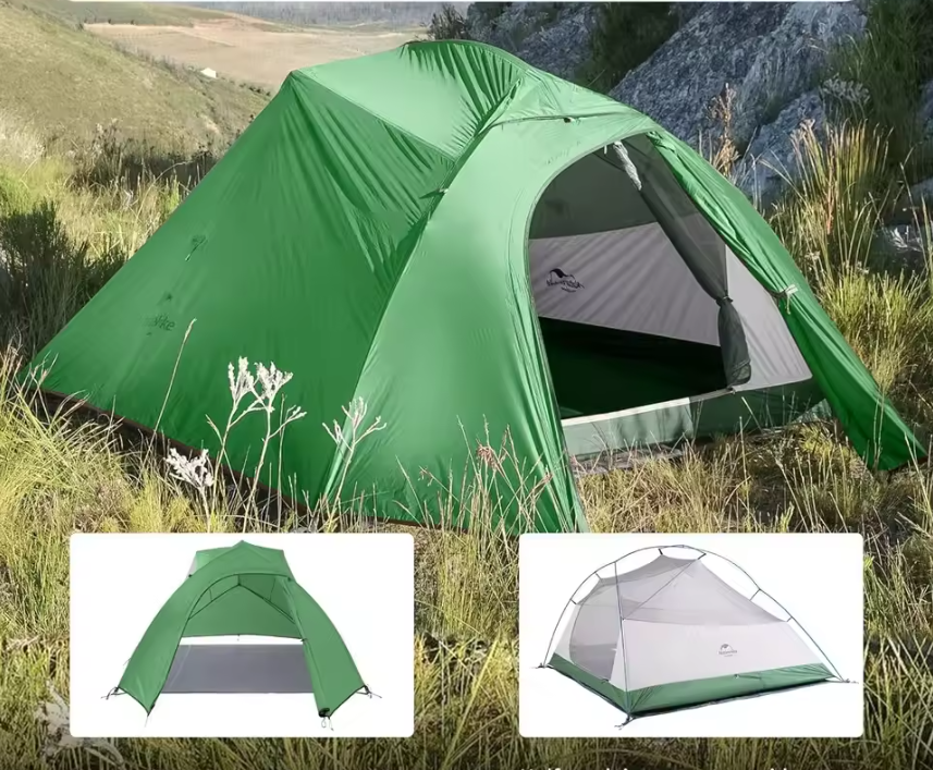 Ultralichte 3-Persoons Tent – Waterdichte Camping Tent met Grondzeil voor Hiking en Outdoor