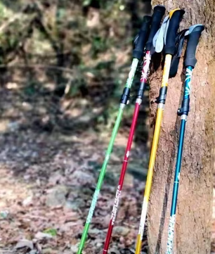 Set van 2 Opvouwbare Trekkingstokken – Ultralicht Aluminium met Telescopische Verstelling