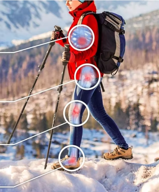 Set van 2 Opvouwbare Trekkingstokken – Ultralicht Aluminium met Telescopische Verstelling