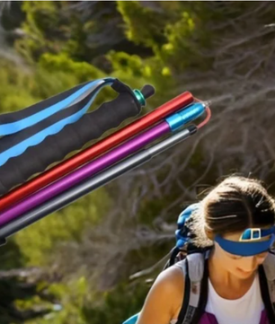 Opvouwbare Trekkingstokken – Ultralicht Aluminium Wandelstokken met Antislip Grip