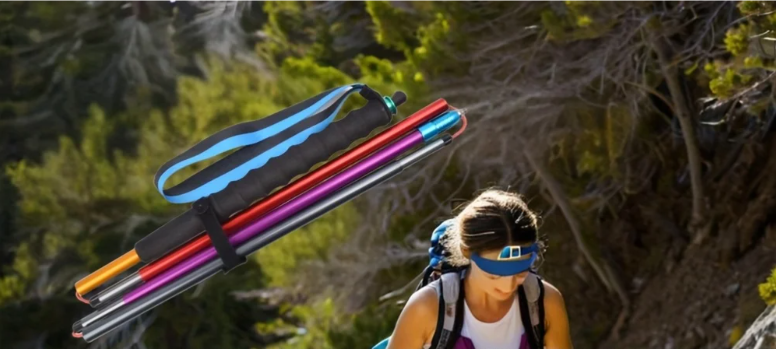 Opvouwbare Trekkingstokken – Ultralicht Aluminium Wandelstokken met Antislip Grip