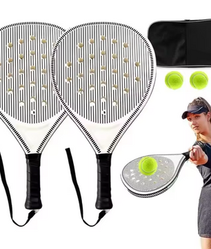Padel Racket voor Beginners en Gevorderden – Duurzaam en Lichtgewicht met Anti-Vibratie Grip