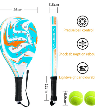 Padel Racket voor Beginners en Gevorderden – Duurzaam en Lichtgewicht met Anti-Vibratie Grip