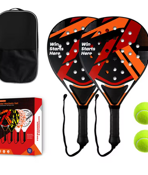 Padel Racket voor Beginners en Gevorderden – Duurzaam en Lichtgewicht met Anti-Vibratie Grip