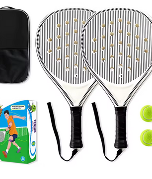 Padel Racket voor Beginners en Gevorderden – Duurzaam en Lichtgewicht met Anti-Vibratie Grip
