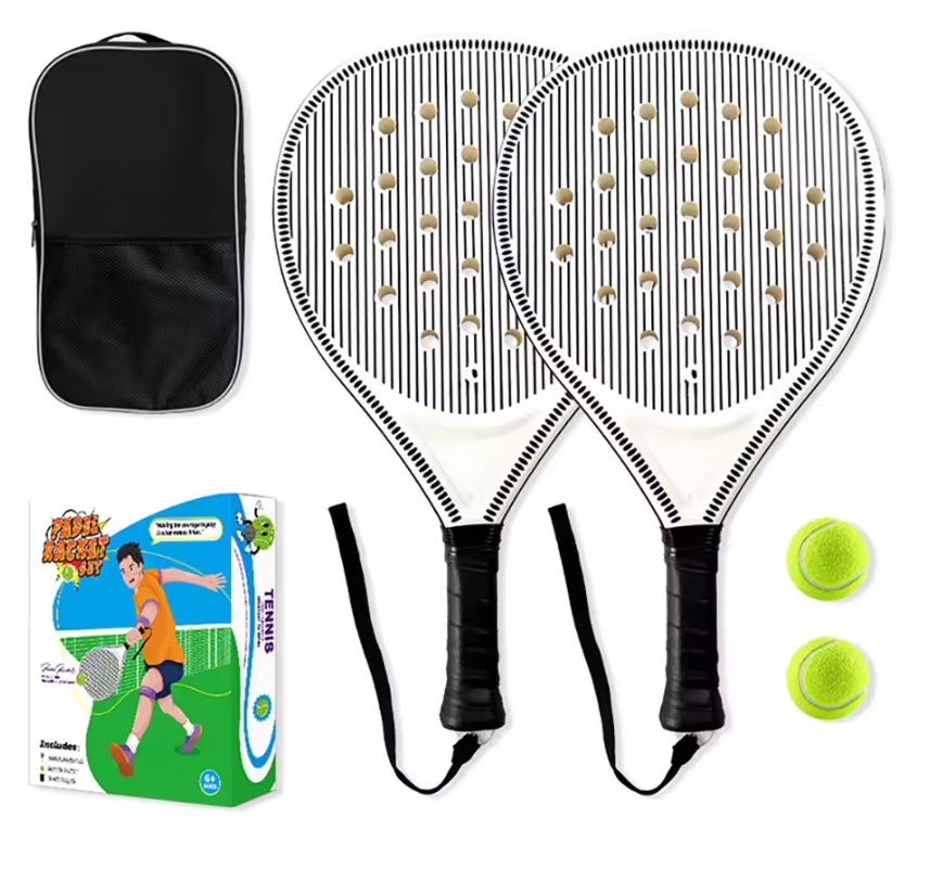 Padel Racket voor Beginners en Gevorderden – Duurzaam en Lichtgewicht met Anti-Vibratie Grip