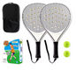 Padel Racket voor Beginners en Gevorderden – Duurzaam en Lichtgewicht met Anti-Vibratie Grip