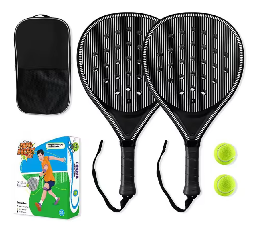 Padel Racket voor Beginners en Gevorderden – Duurzaam en Lichtgewicht met Anti-Vibratie Grip