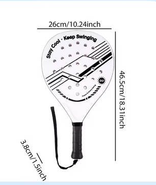 Padel Tennis Racket – Lichtgewicht Beginners Racket met Antislip Grip