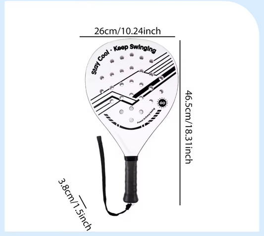 Padel Tennis Racket – Lichtgewicht Beginners Racket met Antislip Grip