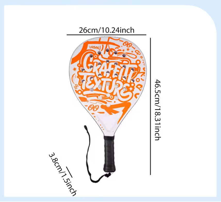 Padel Tennis Racket – Lichtgewicht Beginners Racket met Antislip Grip