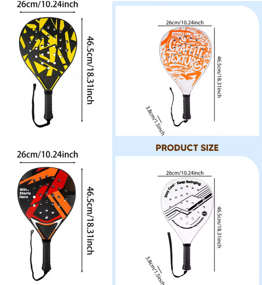 Padel Tennis Racket – Lichtgewicht Beginners Racket met Antislip Grip