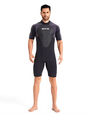 Heren Shorty Wetsuit 3 mm – Neopreen Duikpak met Rits, Flexibel en Isolerend