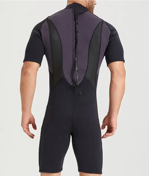 Heren Shorty Wetsuit 3 mm – Neopreen Duikpak met Rits, Flexibel en Isolerend