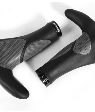 Ergonomische Fietshandvatten met Verlengde Steun – Antislip Rubber MTB Grips met Lock-On Systeem