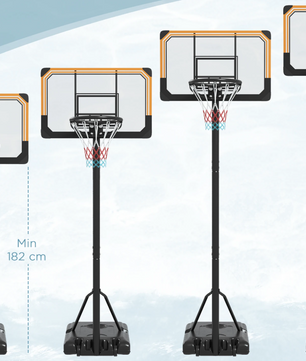 Basketbal Standaard Verstelbaar – Verrijdbare Basket met Wielen voor Indoor en Outdoor